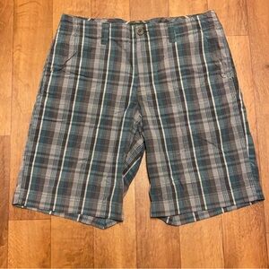 Eddie Bauer Plaid Flat Front Shorts
